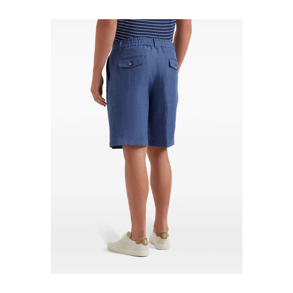 BRUNELLO CUCINELLI Denim Shorts voor Mannen Blue Heren