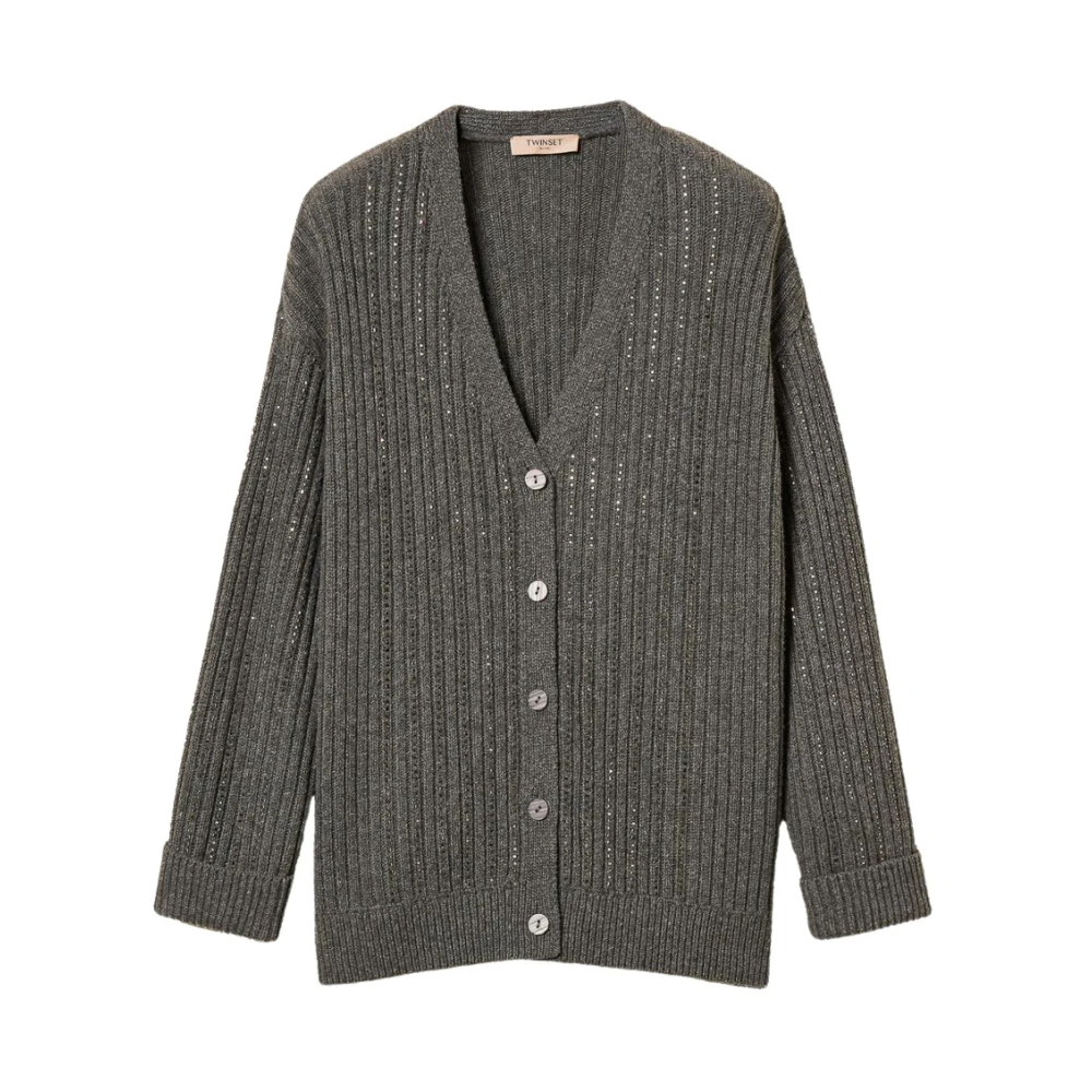 Twinset , Cardigans, Female, Gray, Xs, Cardigans
