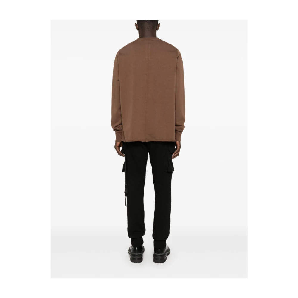 Rick Owens Crewneck Sweat Terra Long Sleeve Top Brown Heren