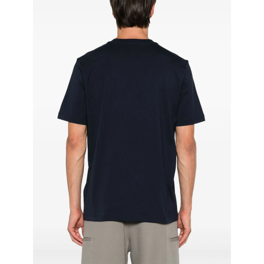 Moncler Blauw T-shirt voor mannen Blue Heren
