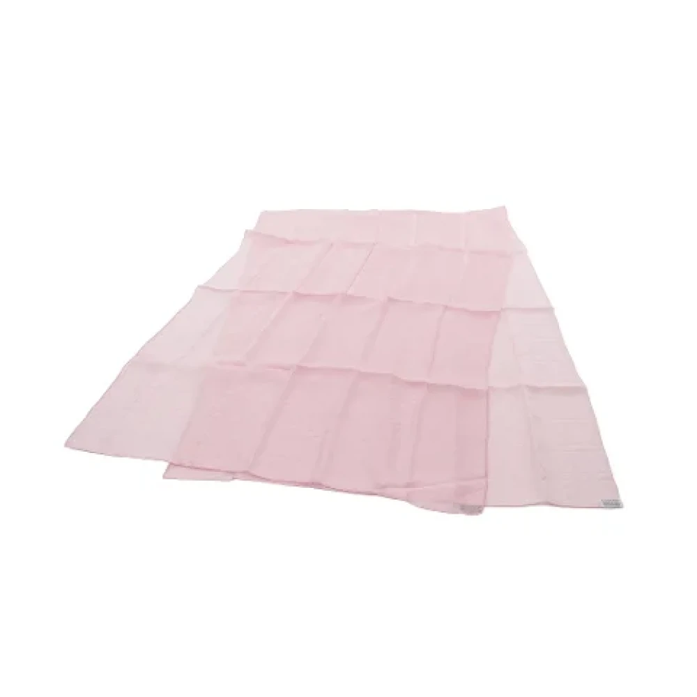 Dior Vintage Pre-owned Silk scarves Pink Dames