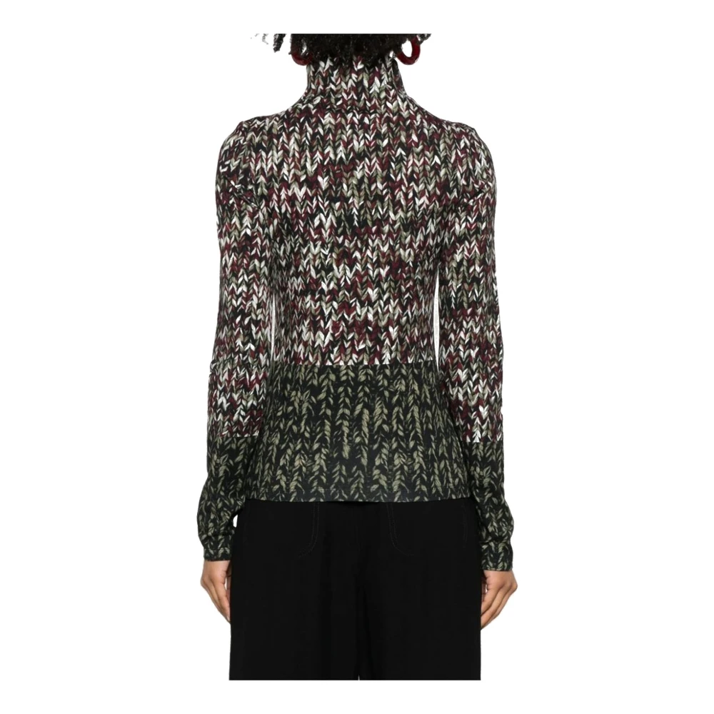 Loewe Katoenen T-shirt met lange mouwen en Anagram Motif Multicolor Dames