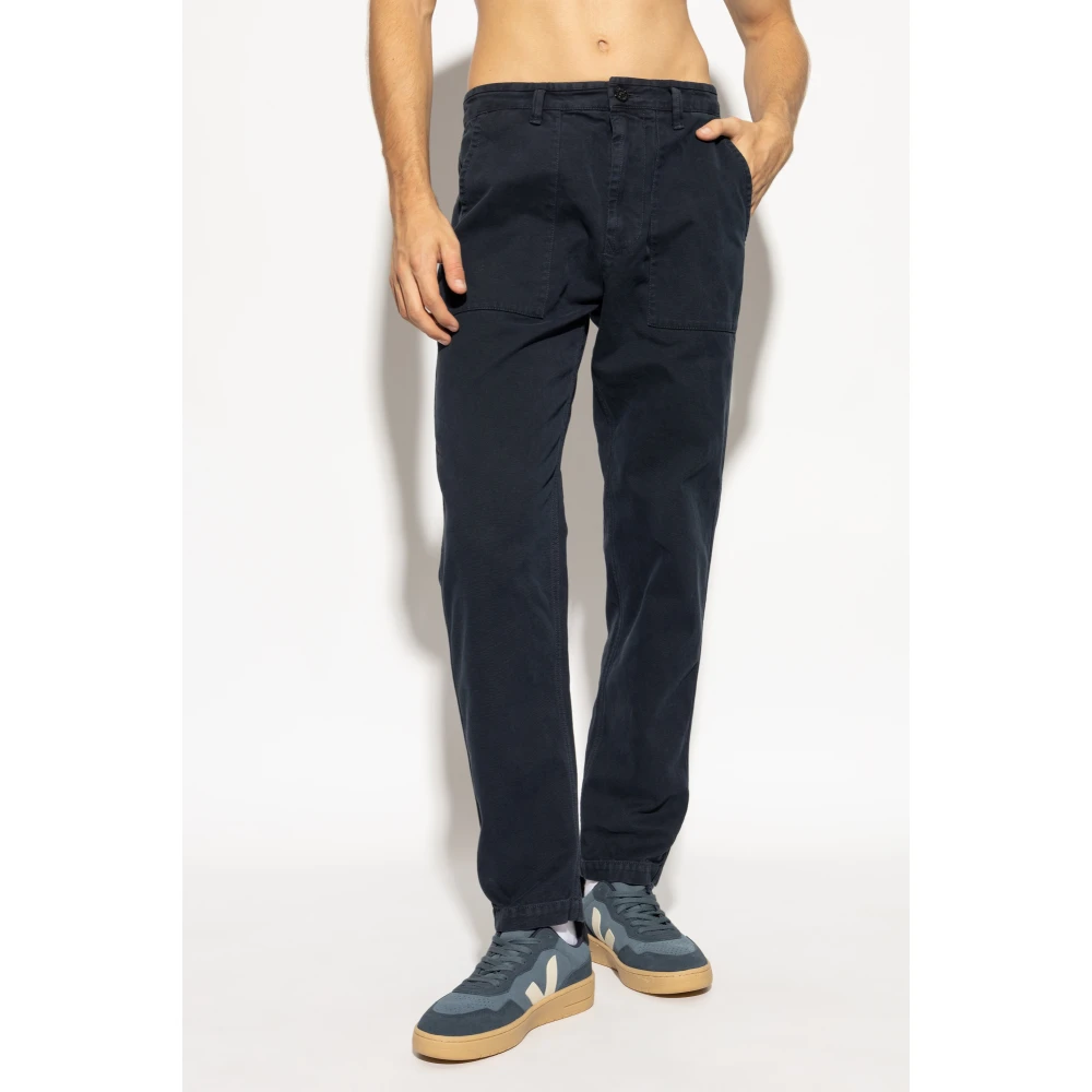 Stone Island Broek met logo Blue Heren