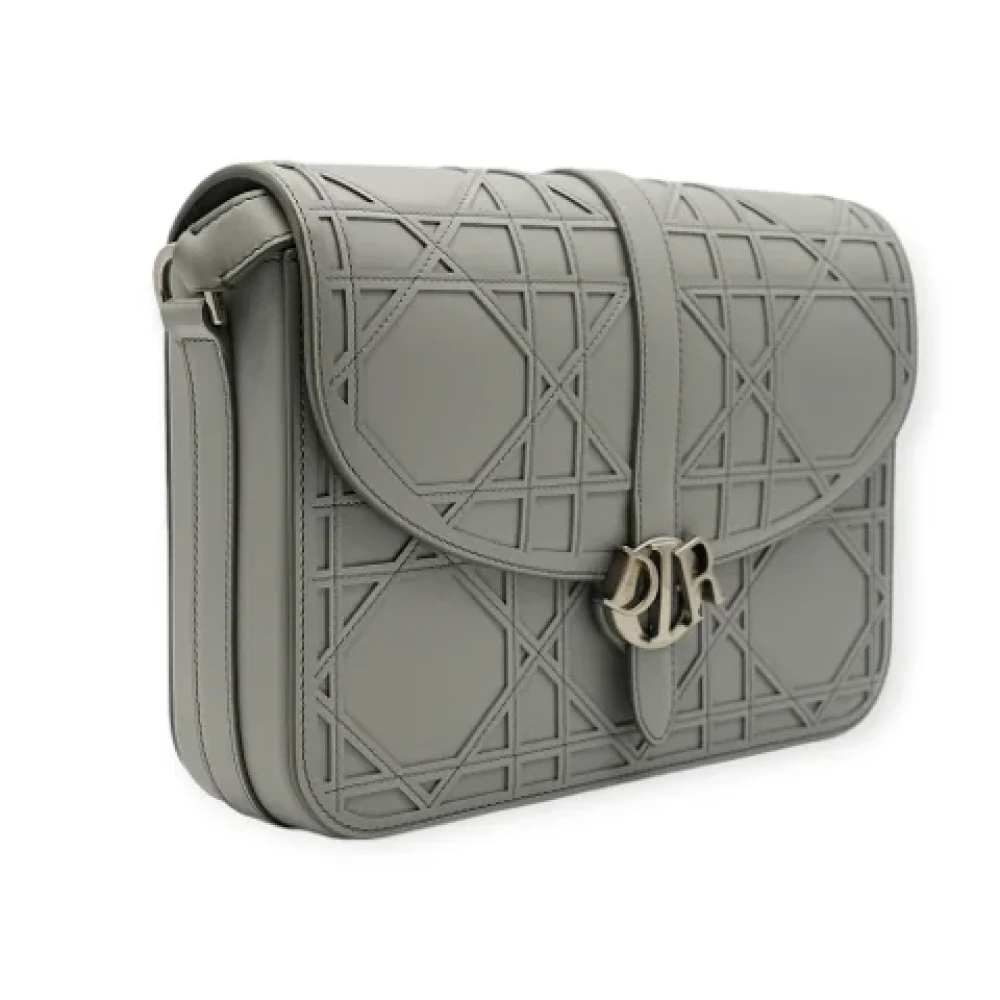 Dior Vintage Pre-owned Leather dior-bags Gray Dames