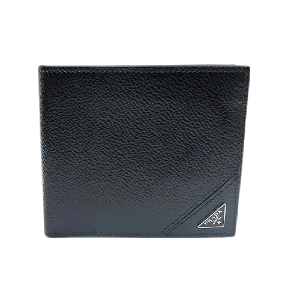 Prada Vintage Pre-owned Leather wallets Black Dames