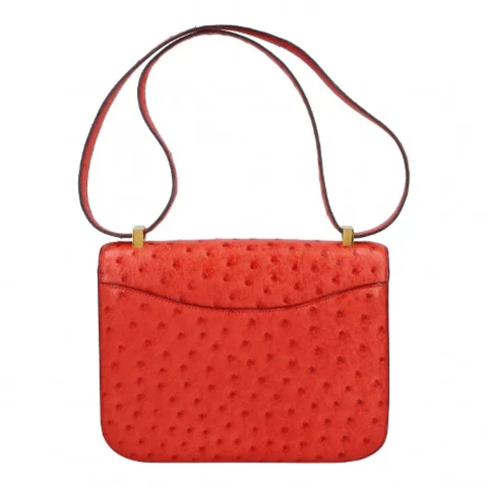 Hermès Vintage Pre-owned Leather shoulder-bags Red Dames