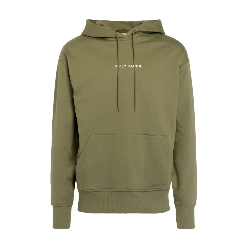 Daily Paper Relaxed Fit Militair Groene Hoodie Green Heren