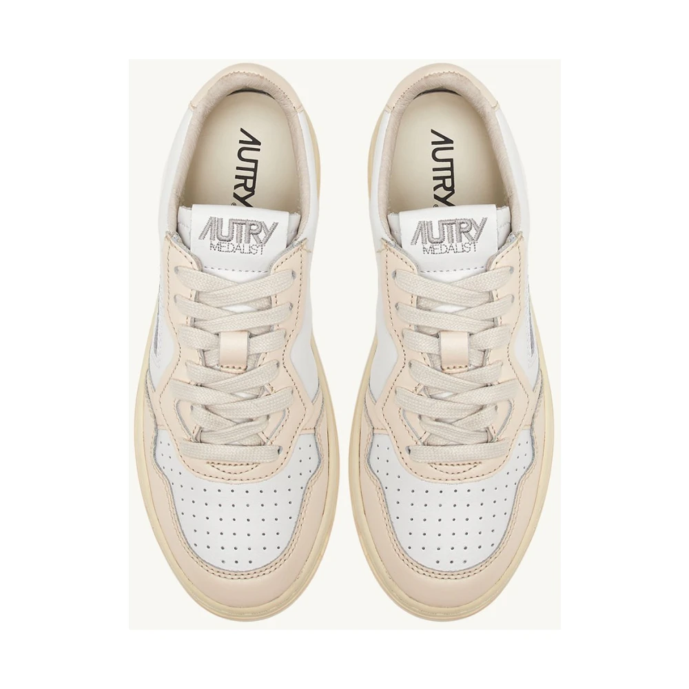 Autry Medalist Low Leren Sneakers White Dames