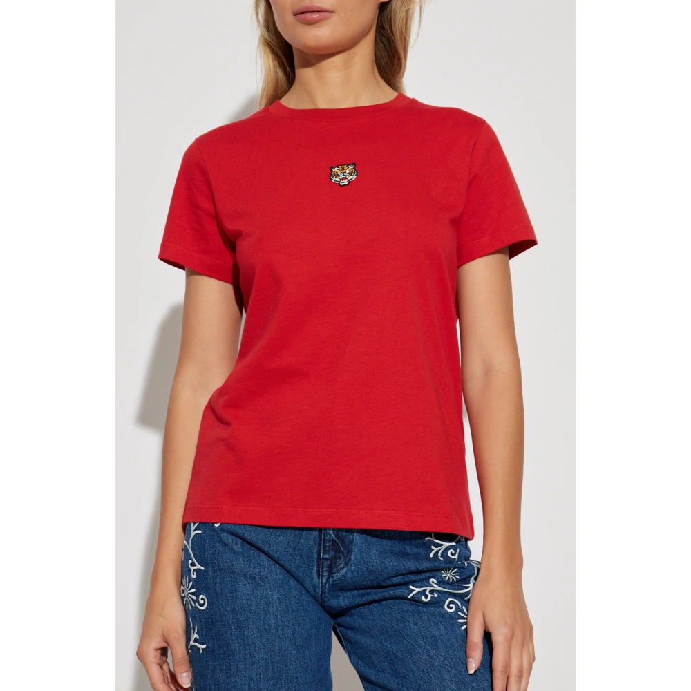 Kenzo T-shirt met patch Red Dames