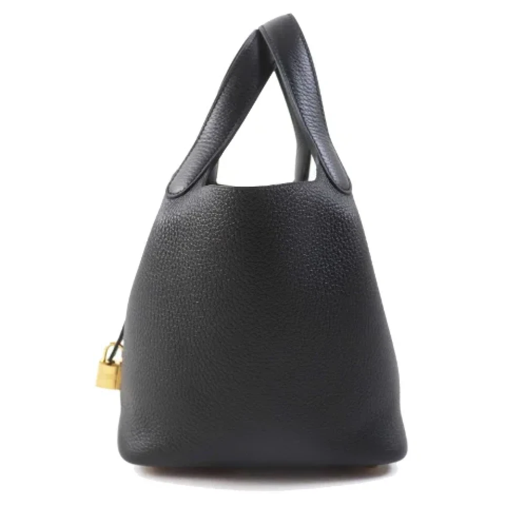 Hermès Vintage Pre-owned Leather handbags Black Dames