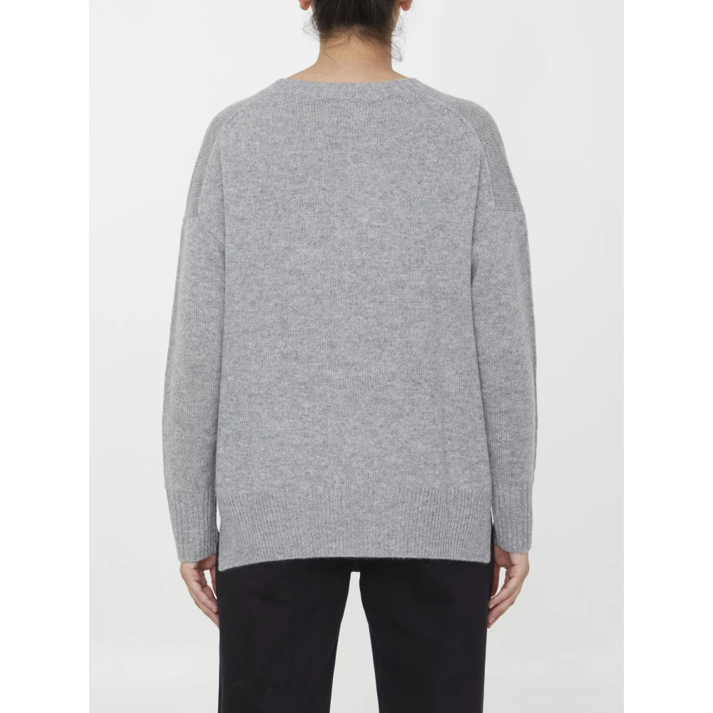 allude Longsleeve Trui met Ronde Hals Gray Dames