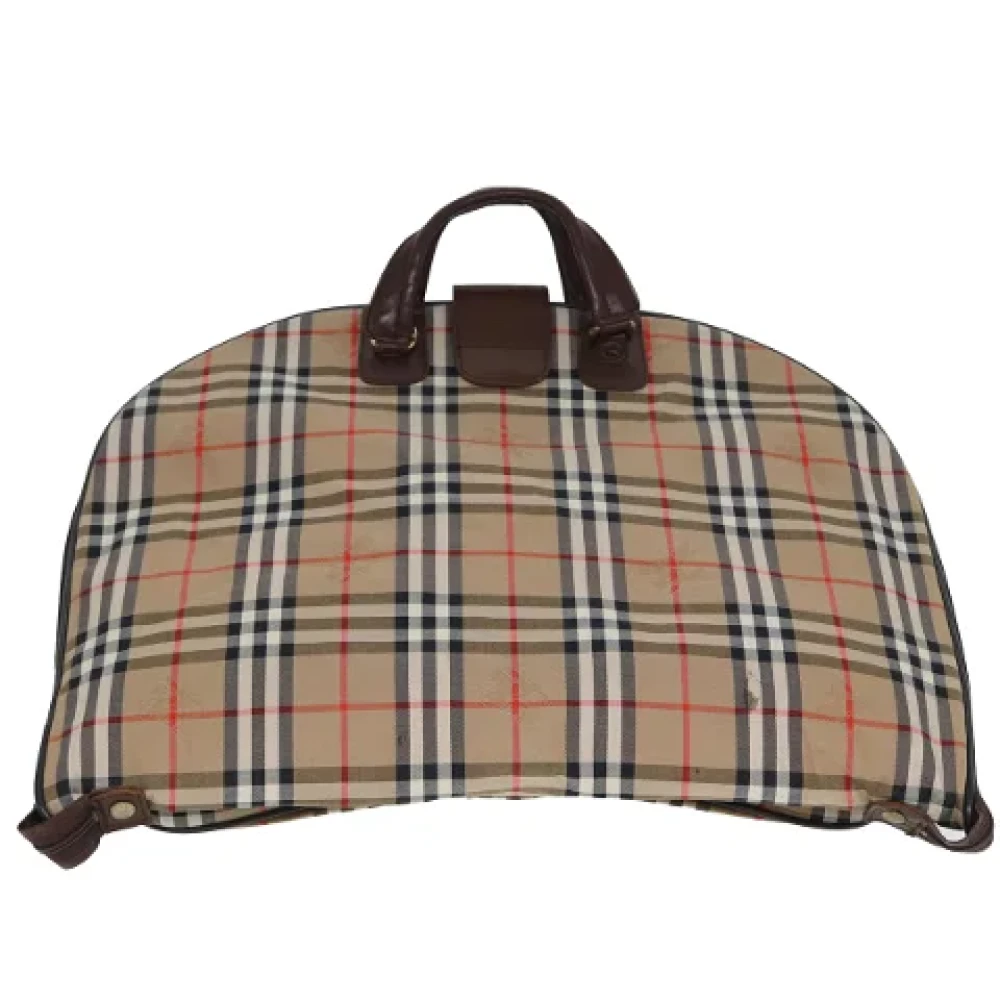 Burberry Vintage Pre-owned Canvas travel-bags Beige Dames