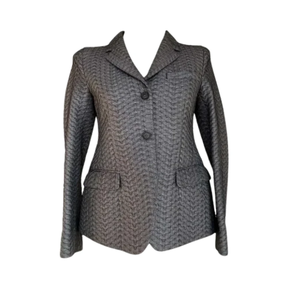 Miu Pre-owned Fabric outerwear Gray Dames