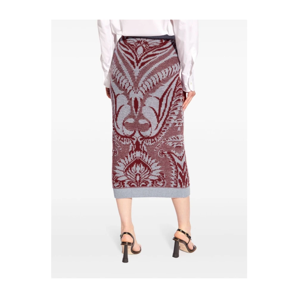 ETRO Mini Rok Multi Kleur Stijl Red Dames