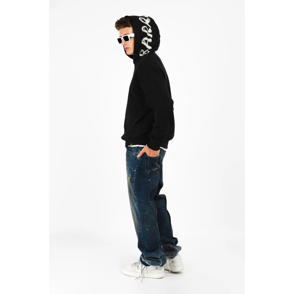 Barrow Hoodie met voorprint en smile-label Black Heren