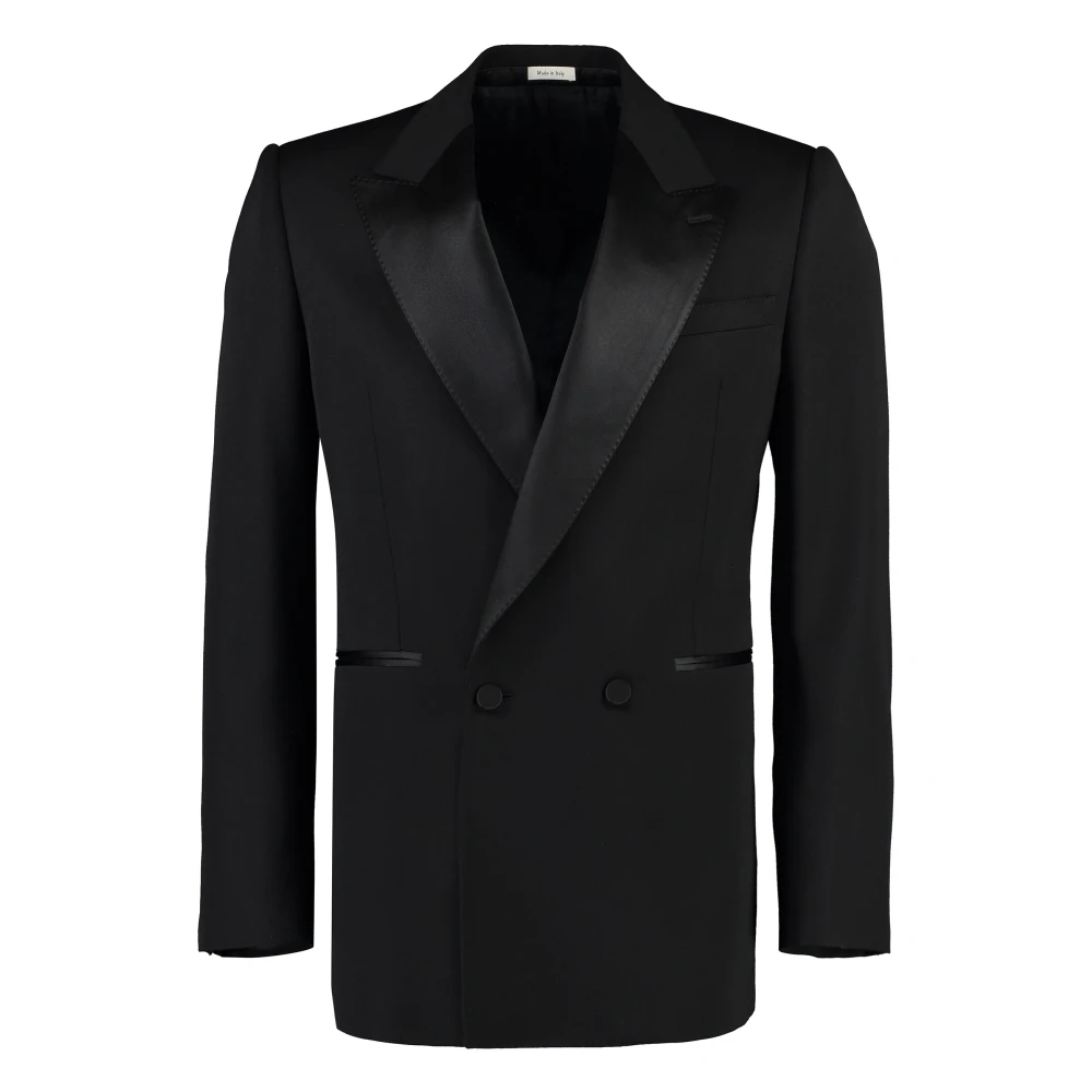 Alexander mcqueen Wollen Blazer met Satijnen Revers Black Heren