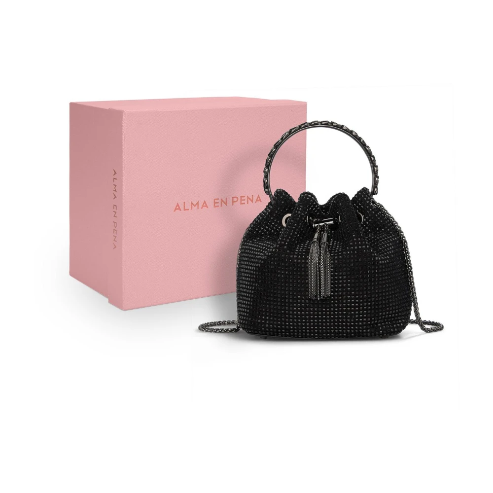 Alma en Pena Strass emmer met hangend detail Black Dames