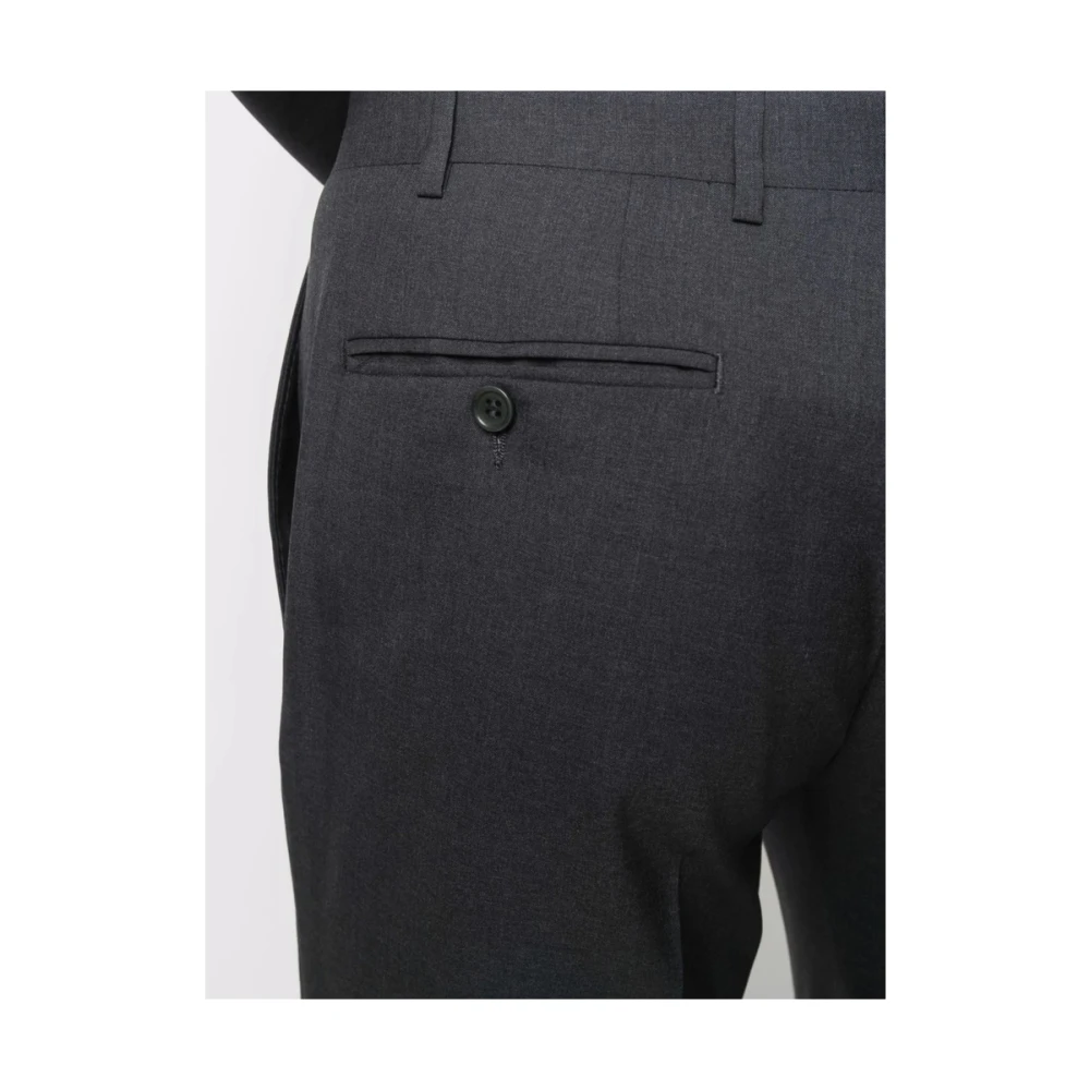 Canali Grijs Wollen Blend Pak met Inkeping Revers Gray Heren