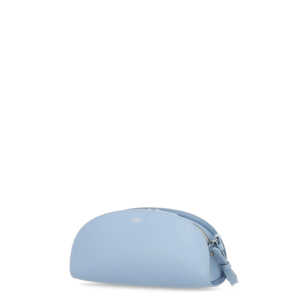 A.p.c. Lichtblauwe Leren Schoudertas Blue Dames