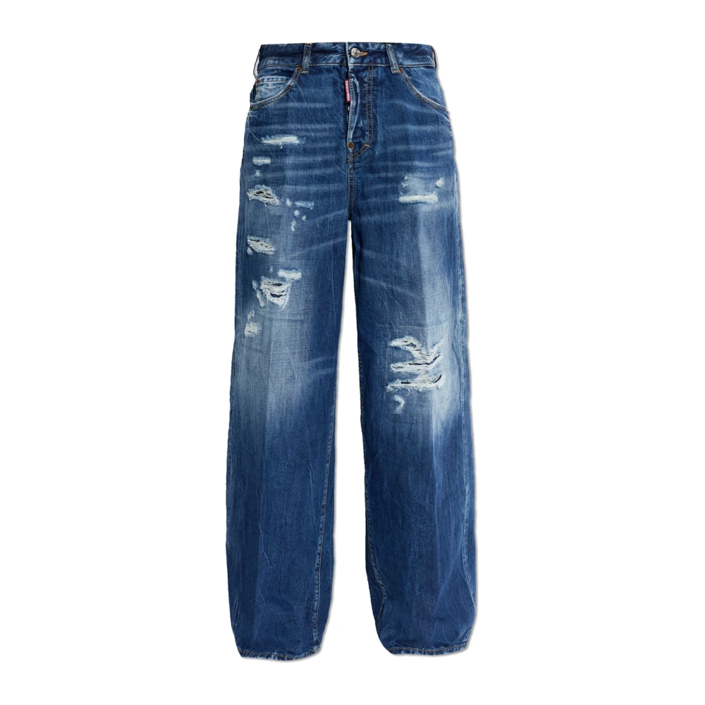 Dsquared2 Blue Loose Fit Jeans, Female, Xs, Baggy Jeans