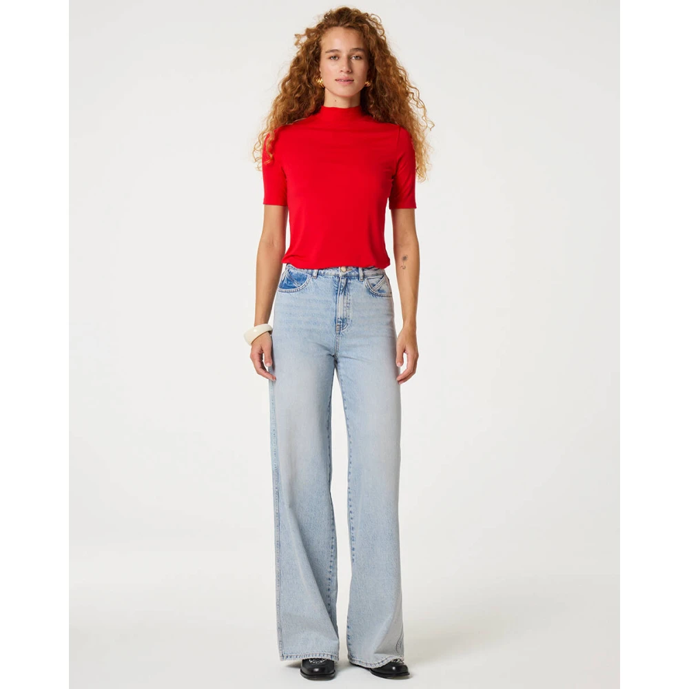 Fabienne Chapot Alex Wide Leg Jeans Blue Dames