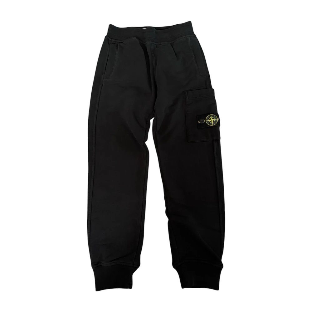 Stone Island , Sweatpants, Unisex, Black, 8 Y, Trousers