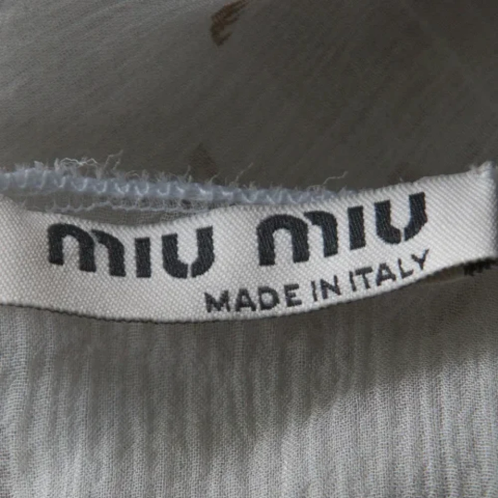 Miu Pre-owned Silk tops Gray Dames