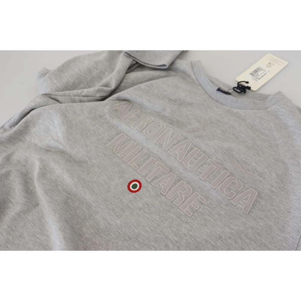 aeronautica militare Elegante Grijze Trui Gray Heren