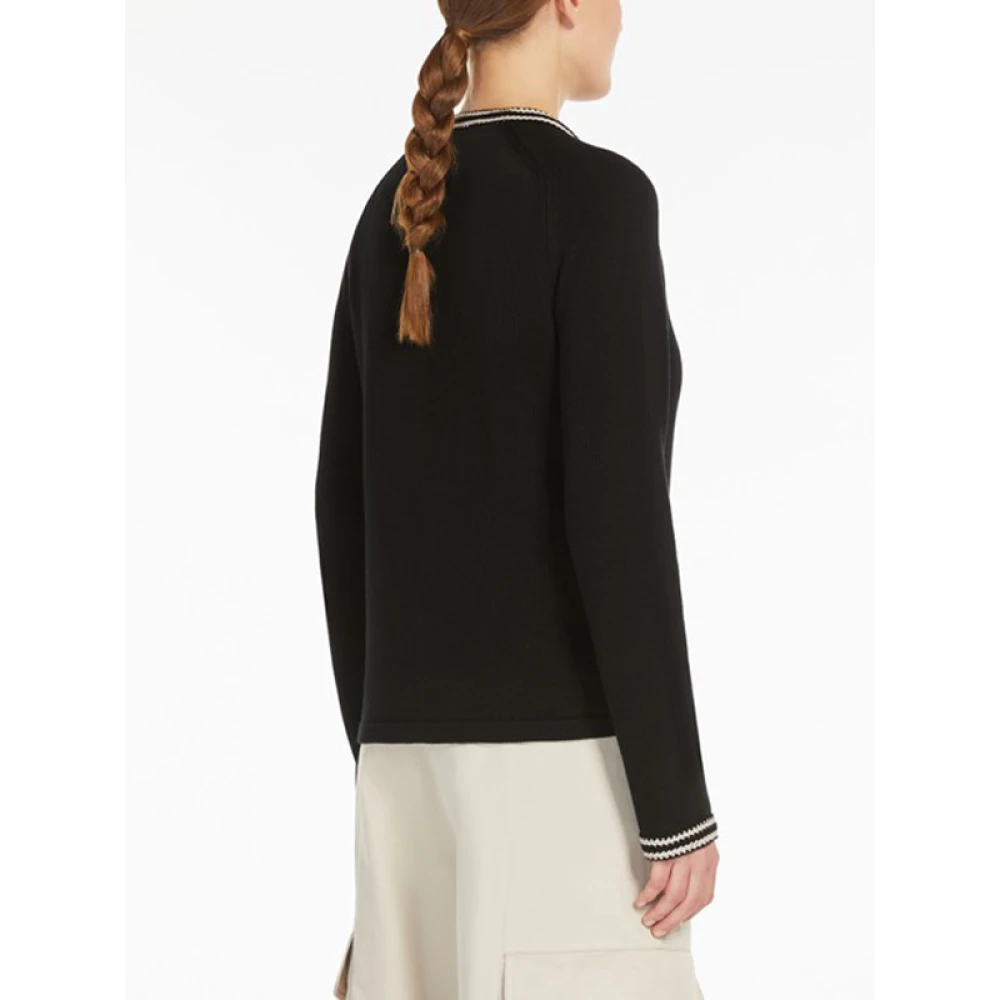 Max Mara Katoenen vest met opgestikte vlechtdetails Black Dames