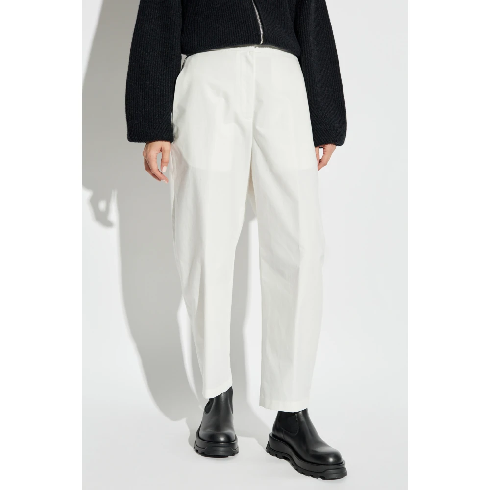 Jil Sander Broek met logo White Dames