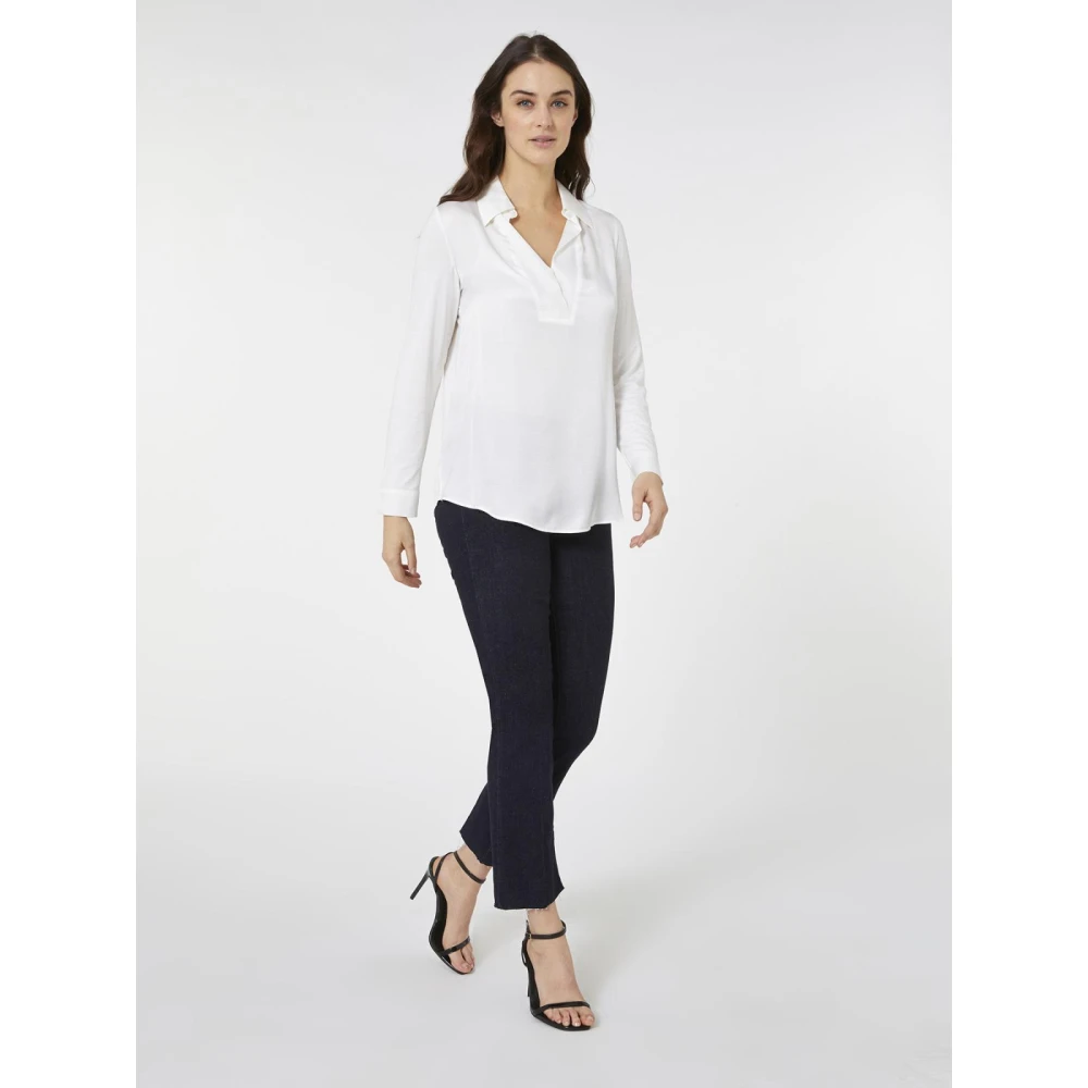 Elena Mirò Klassieke Polo Shirt White Dames