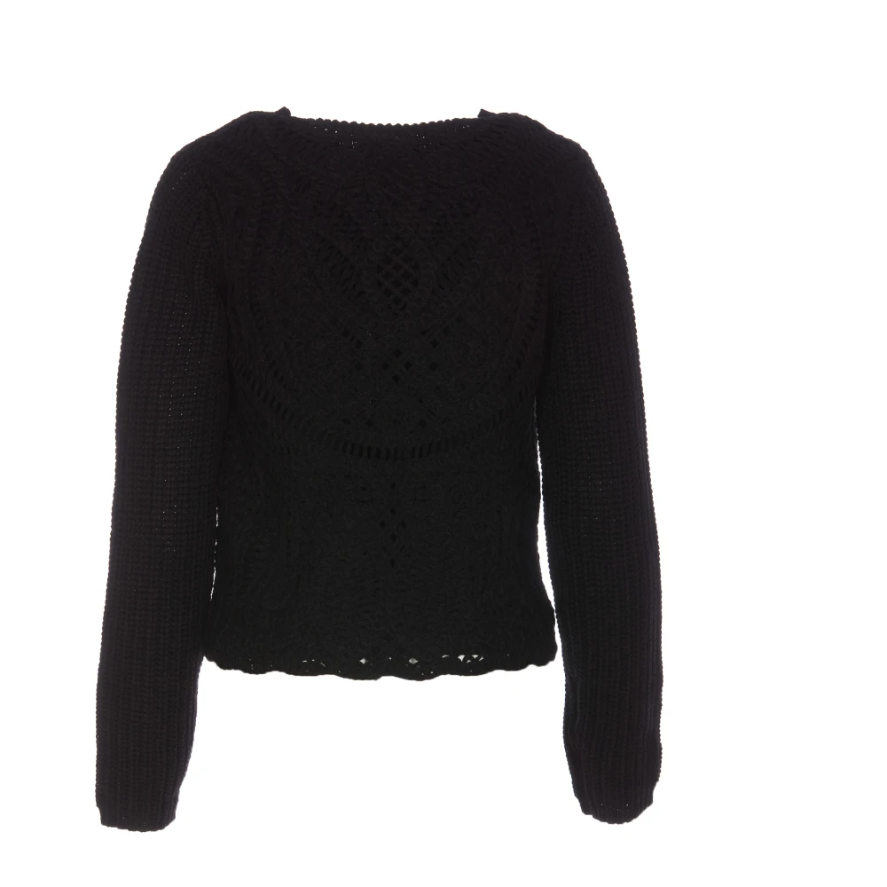 Twinset Zwarte Vest met Frontale Knopen Black Dames
