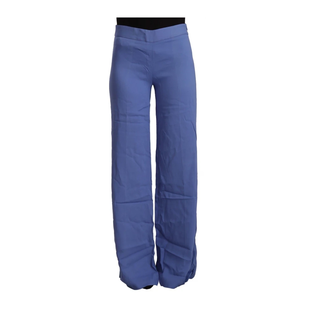 P.a.r.o.s.h. Women's Blue Elegant High Waist Wide-Leg Trousers