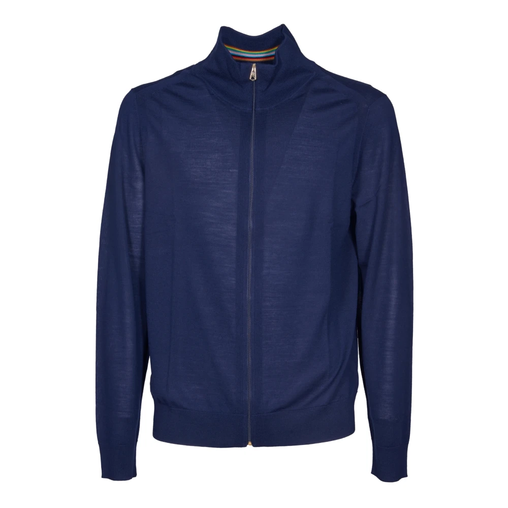 PS By Paul Smith Blauwe Merinowol Vest Aw24 Blue Heren