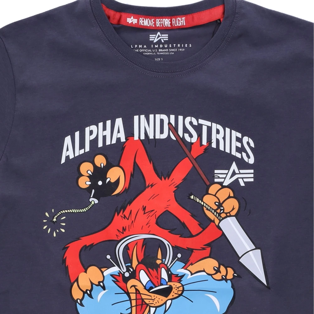 alpha industries Fighter Squadron Tee Grijs Zwart Black Heren