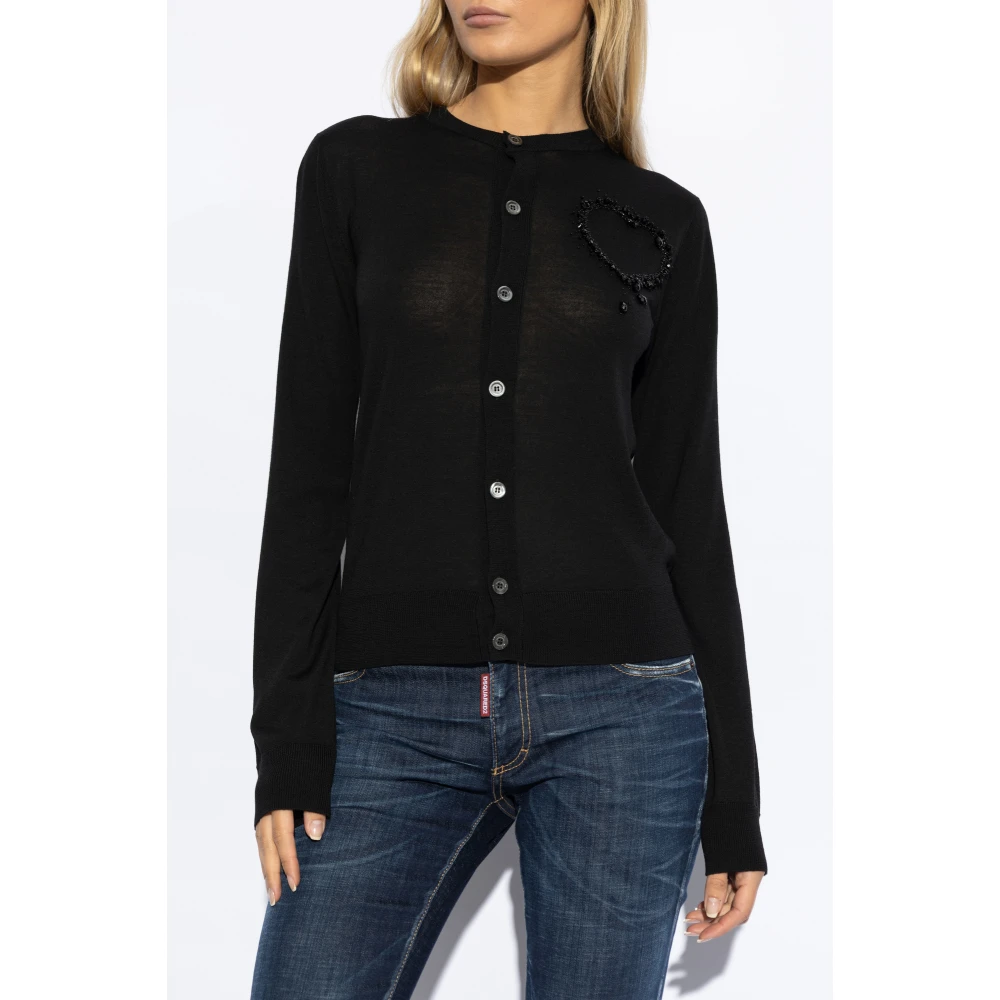 Dsquared2 Wollen Vest Black Dames