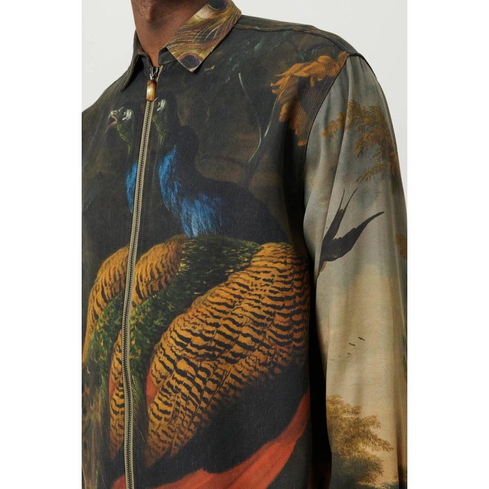 Soulland Derry overshirt met ritssluiting aan de voorkant Multicolor Heren