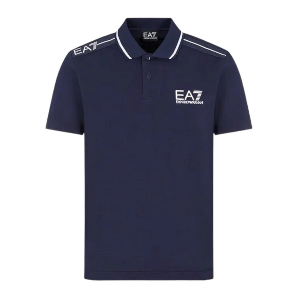 Emporio Armani Ea7 Men's Blue Polo Shirts, 2XL, Polo Shirt 3Rpf20pj03z1554