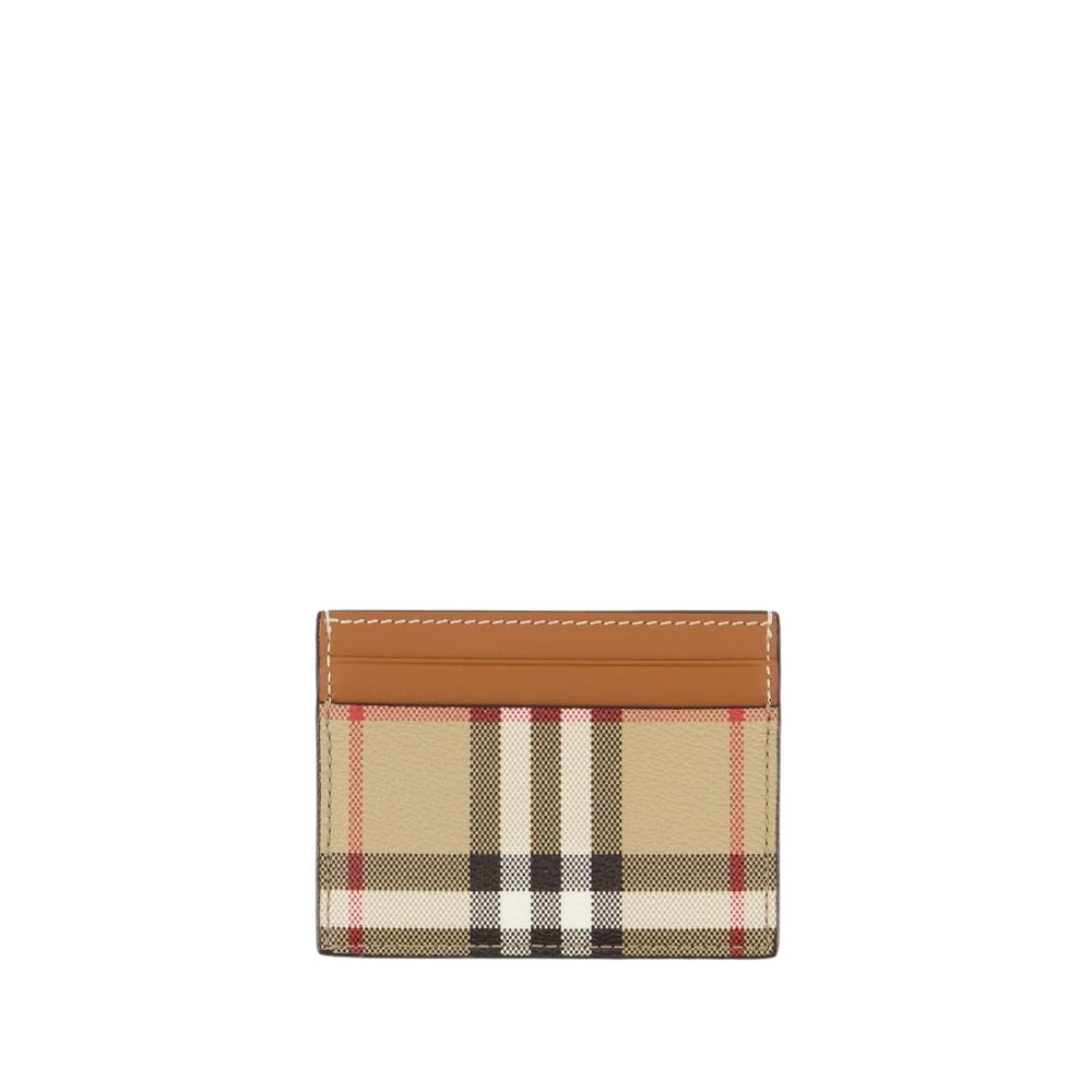 Burberry Leren kaarthouder met meerdere vakken Beige Dames