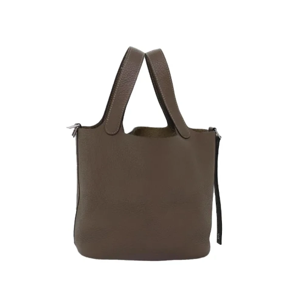 Hermès Vintage Pre-owned Leather handbags Brown Dames