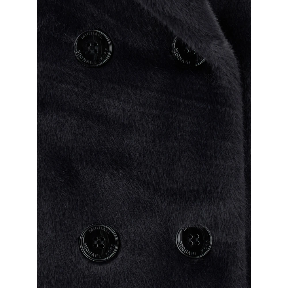Michael Kors Oversized Faux Fur Coat Blue Dames