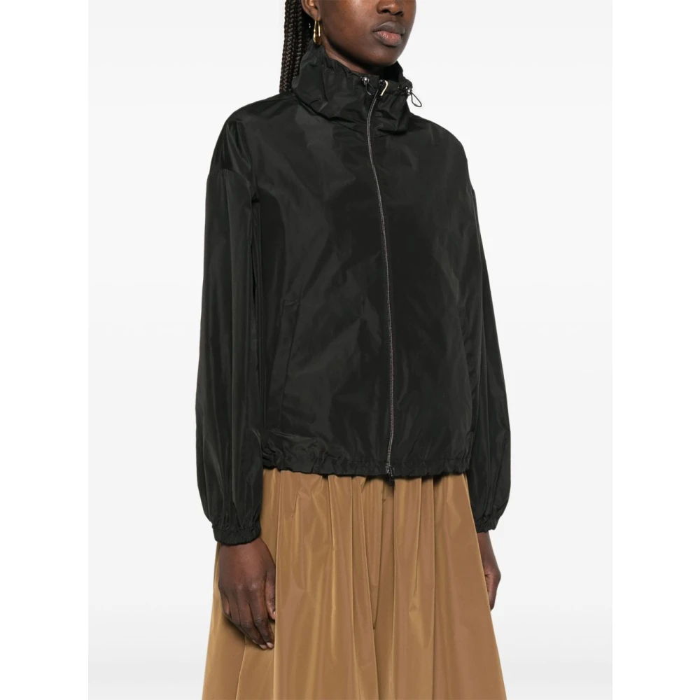 Herno Zwarte Zip Jas Black Dames