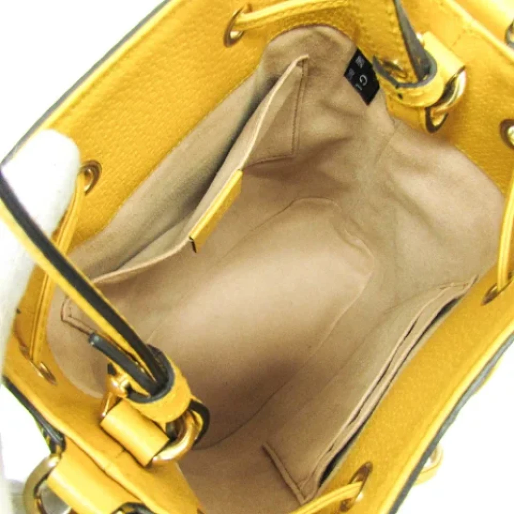 Gucci Vintage Pre-owned Leather gucci-bags Yellow Dames