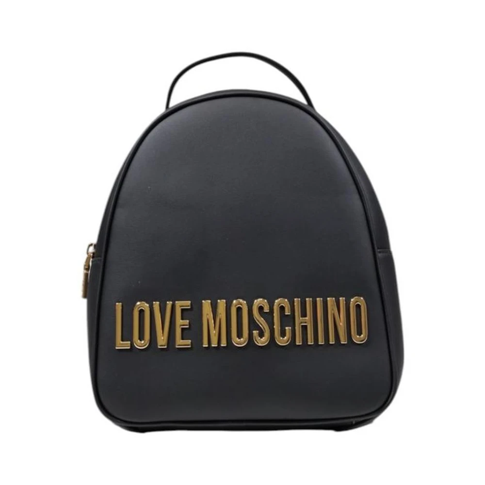 Love Moschino Polyurethaan Damesrugzak Lente Zomer Collectie Black Dames