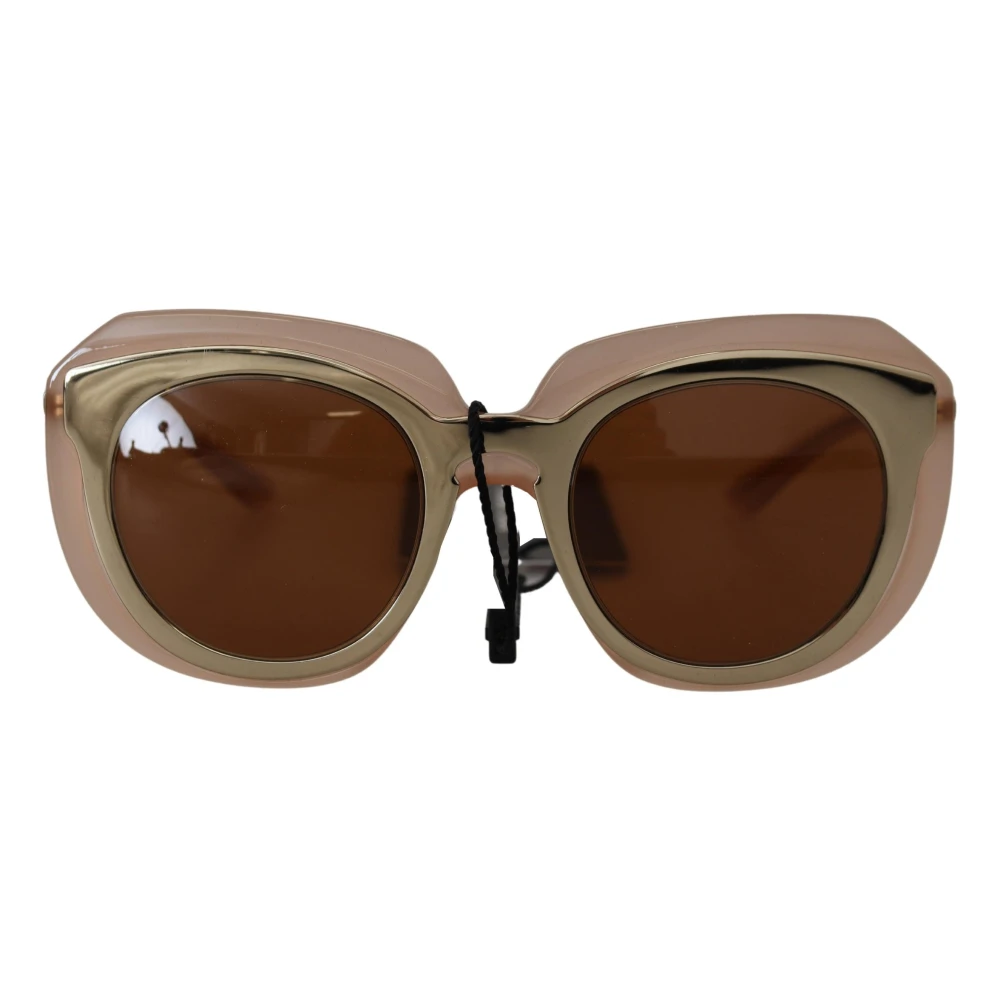 Dolce & Gabbana Gold Frame Full Rim Gradient Lens Dg6104 Sunglasses Beige Dam