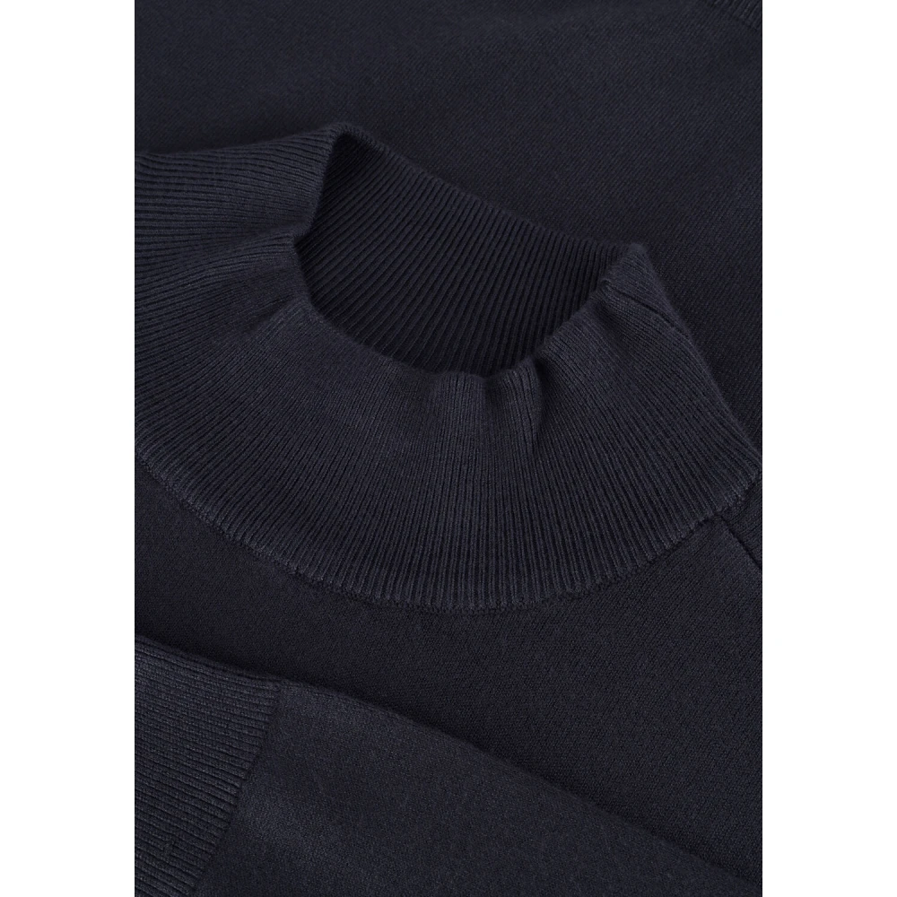 Pure Path Mockneck Sweater Essential Knit Blue Heren
