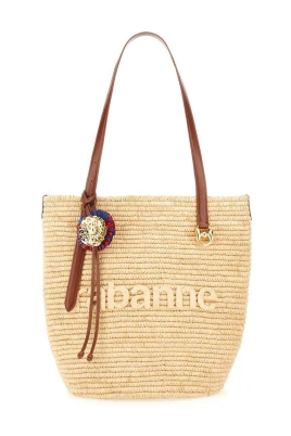 Natural Raffia Tote Bag med Berlocker