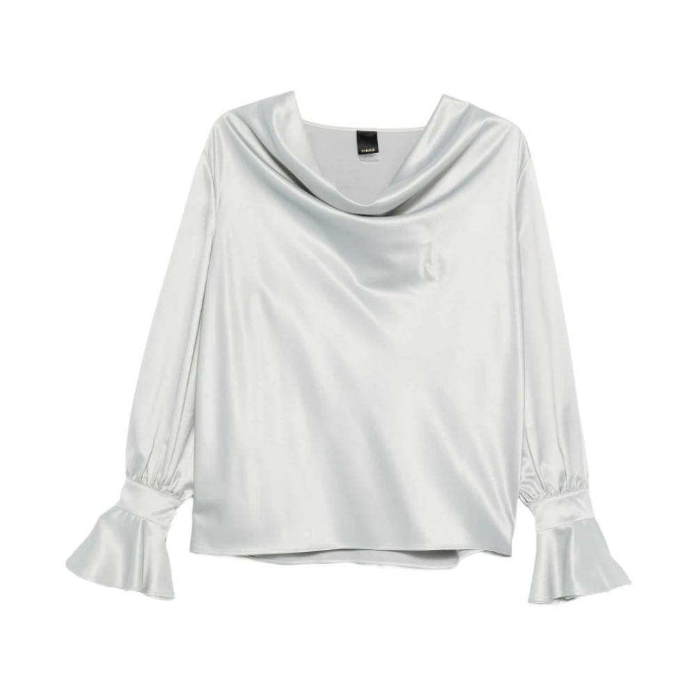 Pinko Women's Gray Blouses, M, Shirts Grey