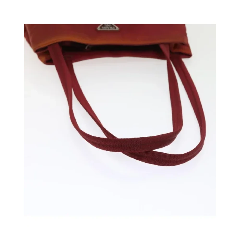 Prada Vintage Pre-owned Nylon handbags Red Dames