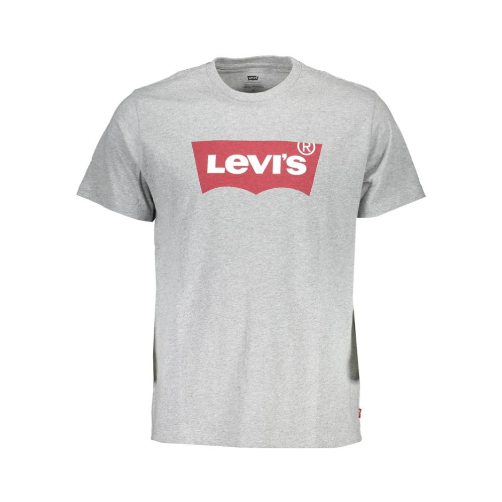 Levi's Men's Gray Logo T-Shirt With Round Neck Extra Large